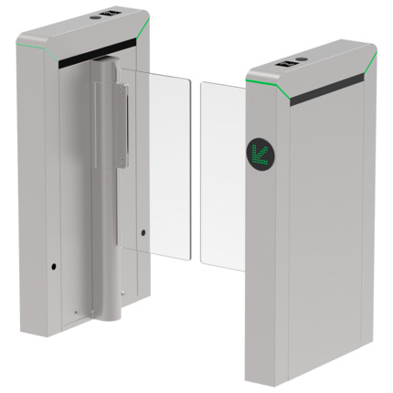 Comprar ZKTECO ZK-TS-MARS-S100-SS Torno de acceso bidireccional - Portillo compacto con barrera acrílica plegable - Tiempos, alarmas y modos de apertura - Ancho de paso 650 mm | 5.000.000 ciclos - Fabricado en acero inoxidable SUS304 - Compatible con sis