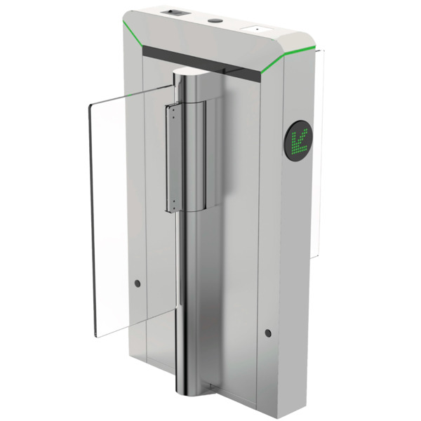 ZKTECO ZK-TS-MARS-S120-SS-600 Torno de acceso bidireccional doble - Portillo compacto con barrera acrílica plegable - Tiempos, a